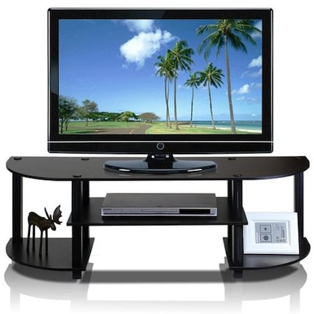 Turn-S-Tube Wide TV Entertainment Center; Espresso & Black - 15.9 X 47.25 X 13.4 In.